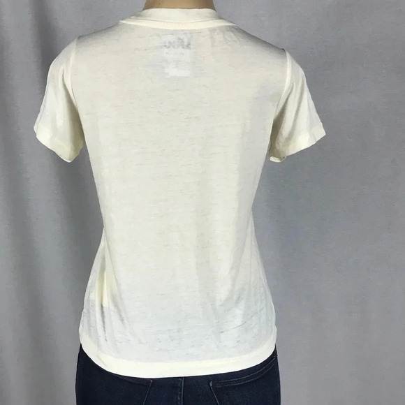 Doe “My Happy Place” Cream Color T-Shirt Size Xtra Small New With Tags - Picture 4 of 5